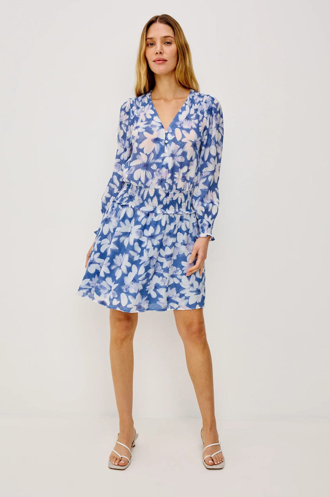 Robe Zana fluide à smocks