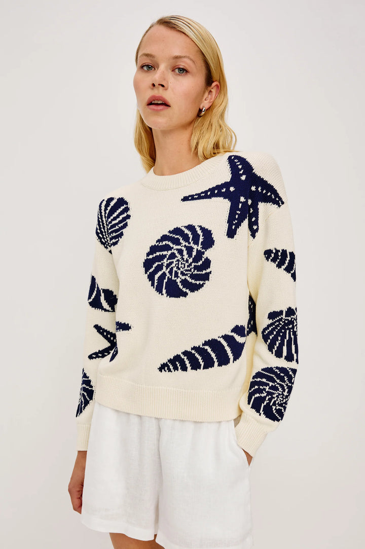 Pull Zoey à broderies coquillages