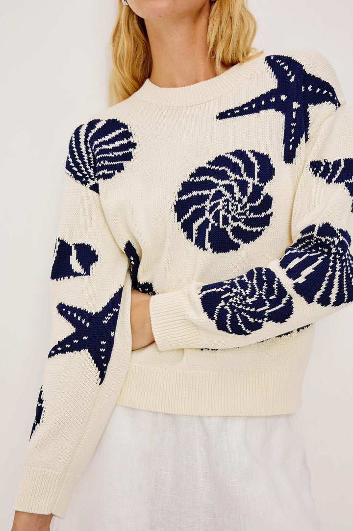 Pull Zoey à broderies coquillages