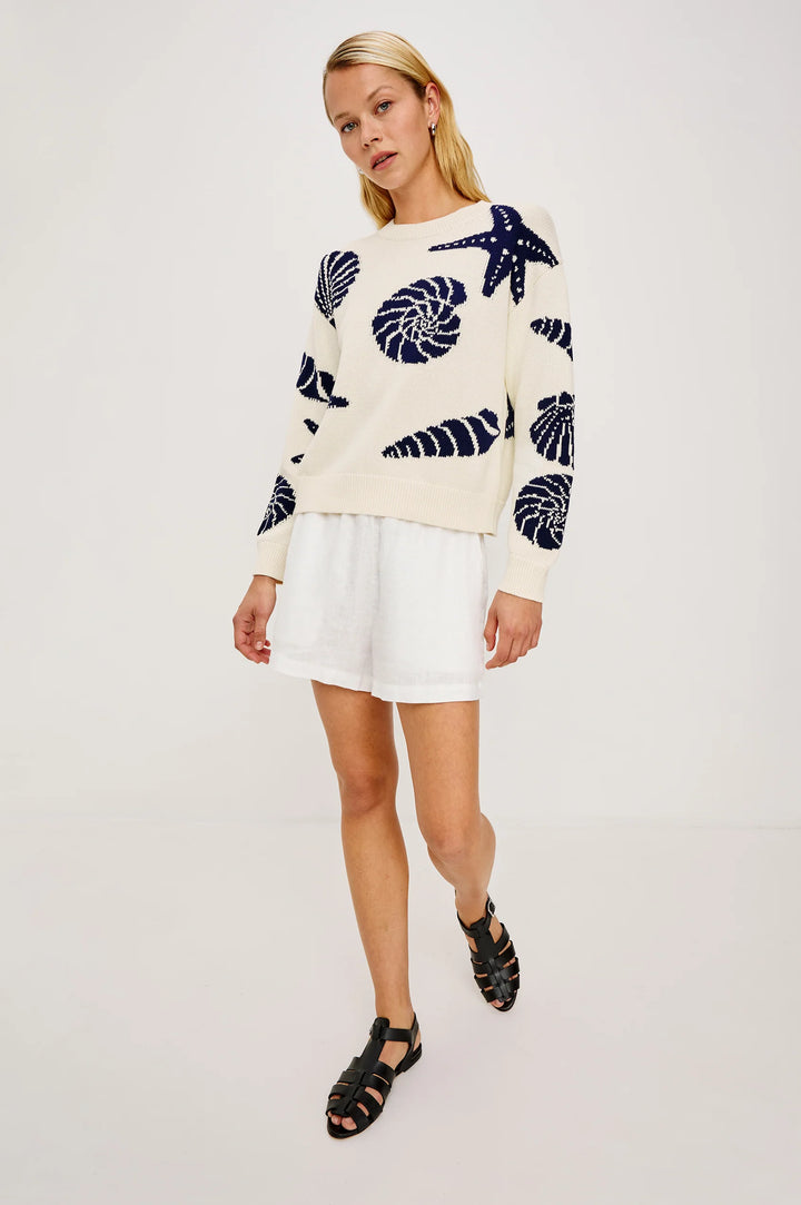 Pull Zoey à broderies coquillages