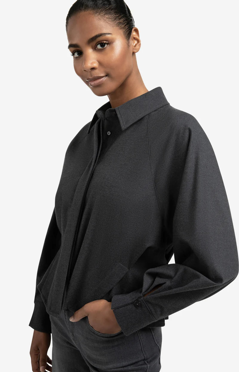 Blouse boutonnée à manches dolman