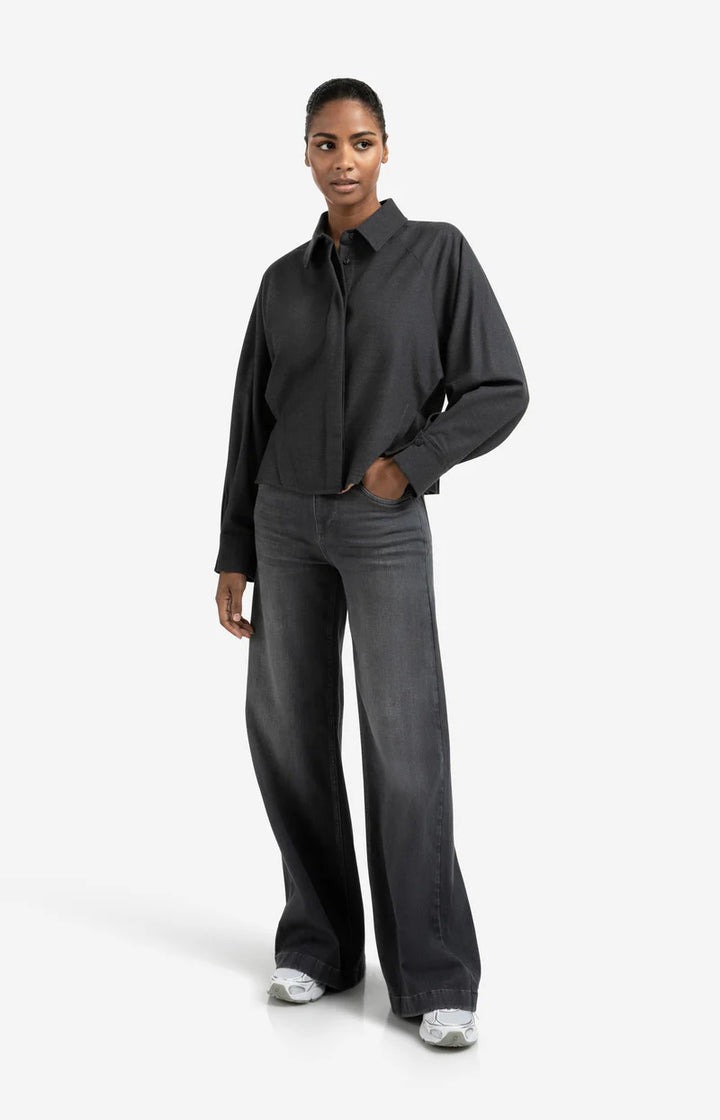 Blouse boutonnée à manches dolman