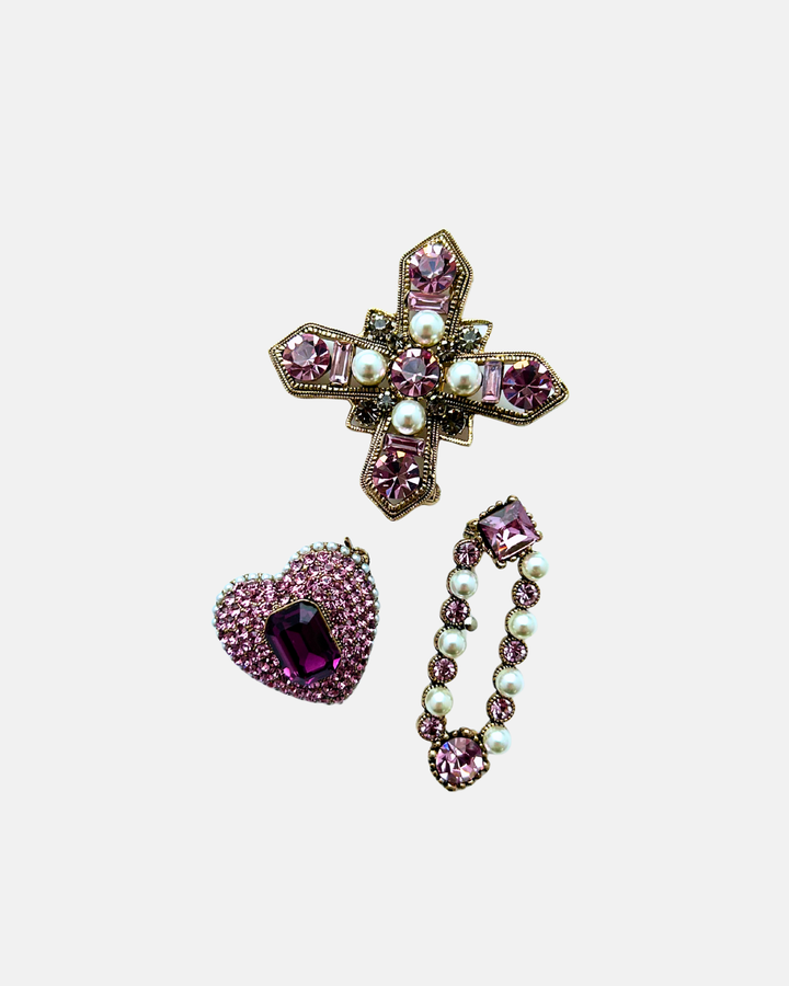 Broche Croix de crystal