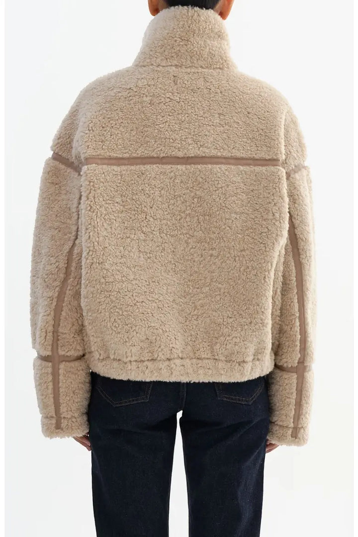 Manteau teddy à col montant Brenna