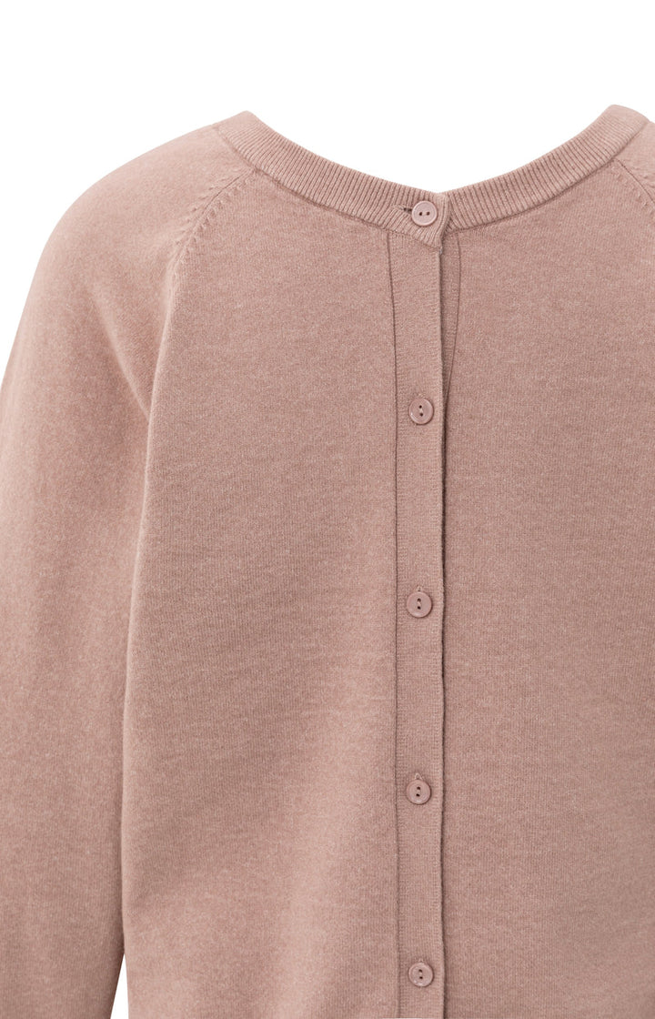 Pull avec boutons au dos et double col V