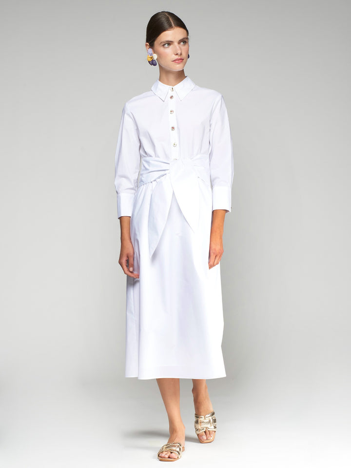 Robe chemise midi avec ceinture à nouer Camisero Lazo