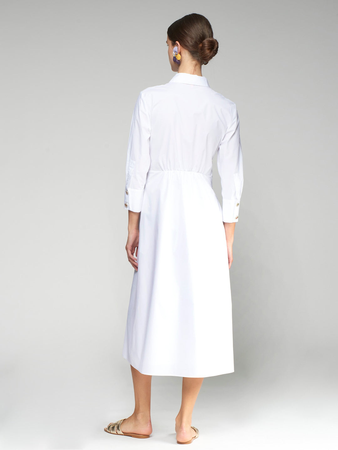 Robe chemise midi avec ceinture à nouer Camisero Lazo