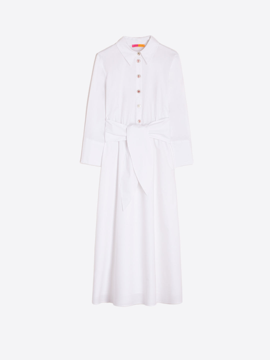 Robe chemise midi avec ceinture à nouer Camisero Lazo