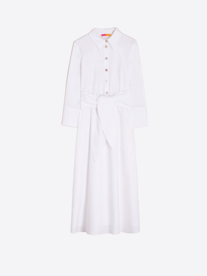 Robe chemise midi avec ceinture à nouer Camisero Lazo