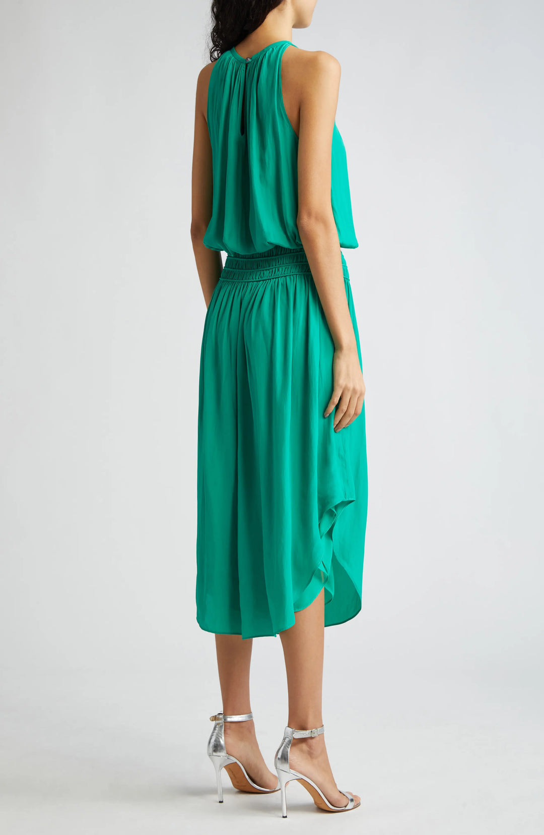 Robe midi avec taille smockée Audrey