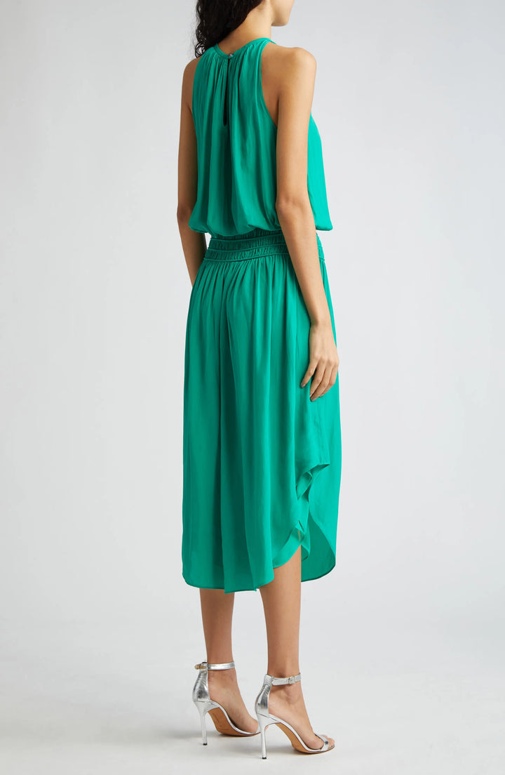 Robe midi avec taille smockée Audrey