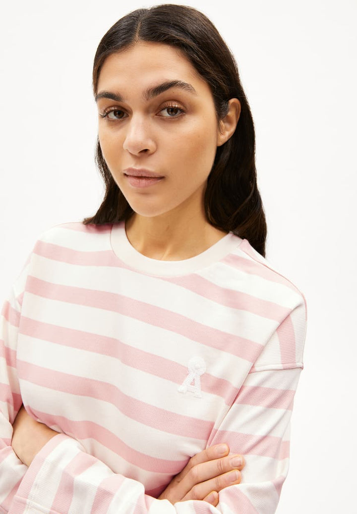 Pull côtelé rayé avec logo brodé Frankaa Bold