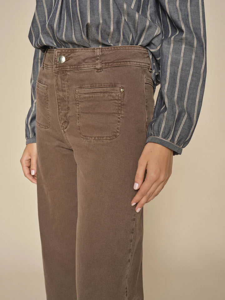 Pantalon ample marron Soey