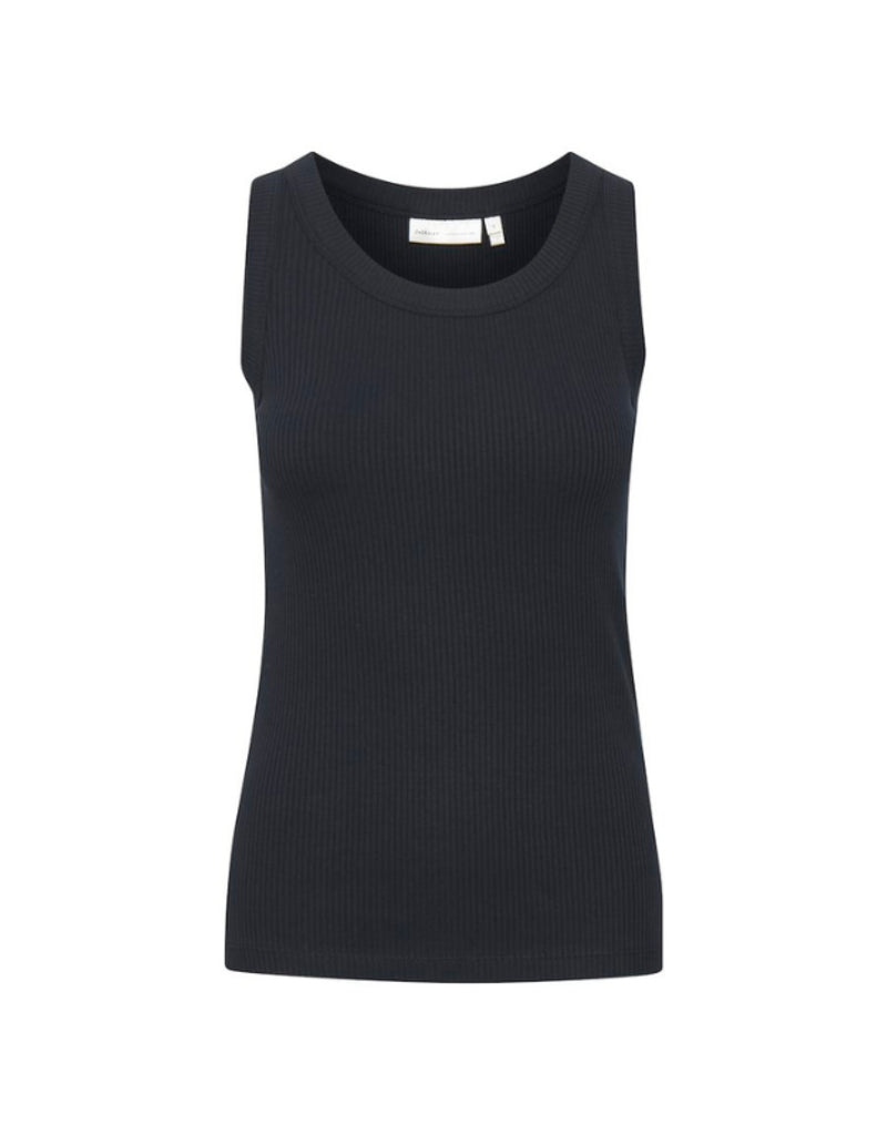 Camisole côtelée avec col rond Dagna