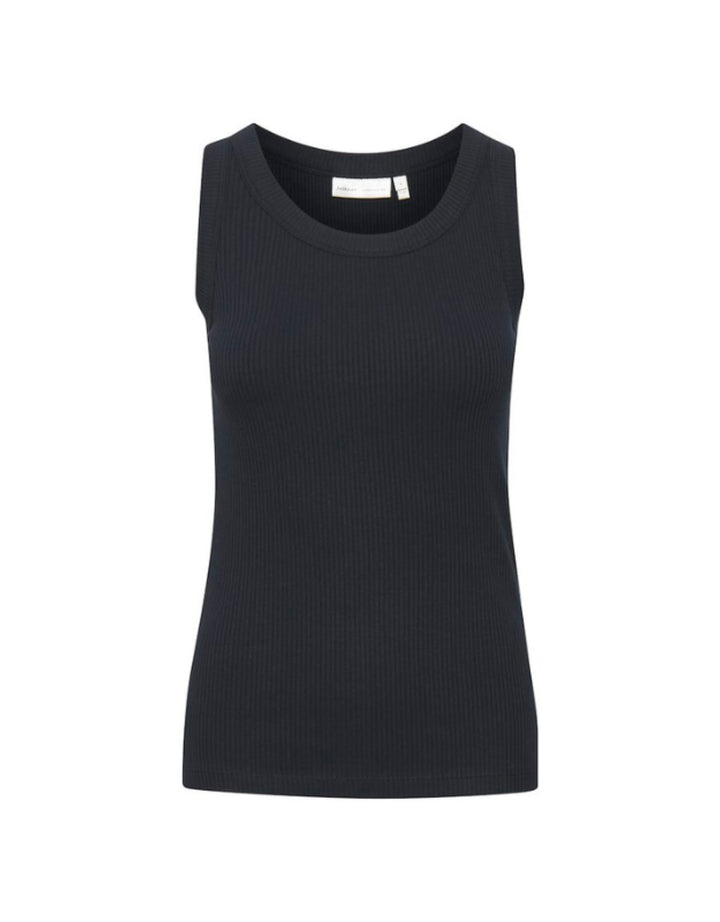 Camisole côtelée avec col rond Dagna