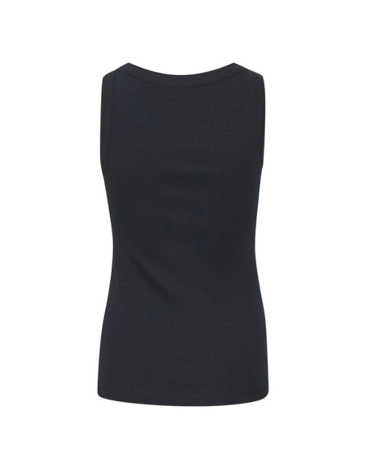 Camisole côtelée avec col rond Dagna
