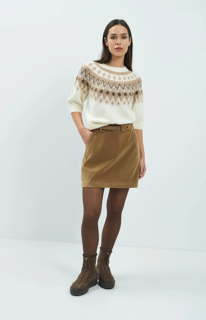 Pull avec imprimé jacquard nordique