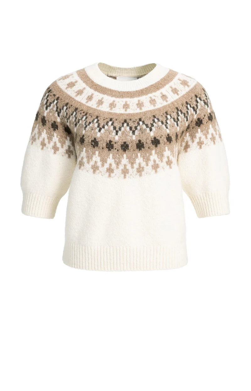 Pull avec imprimé jacquard nordique