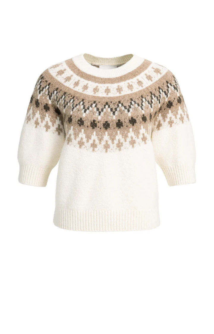 Pull avec imprimé jacquard nordique