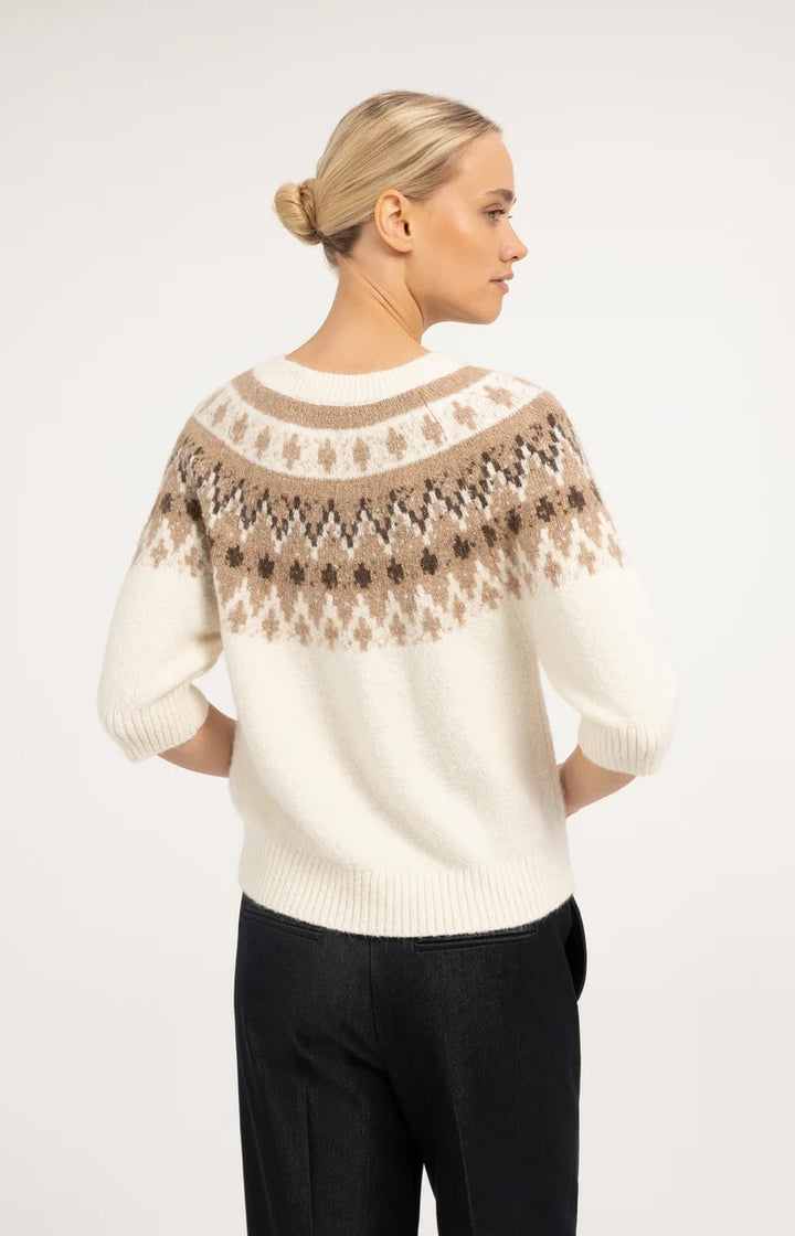 Pull avec imprimé jacquard nordique