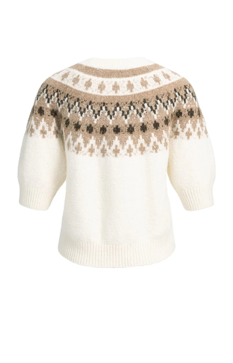 Pull avec imprimé jacquard nordique
