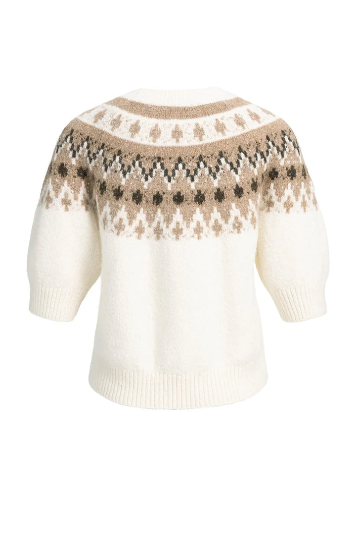 Pull avec imprimé jacquard nordique