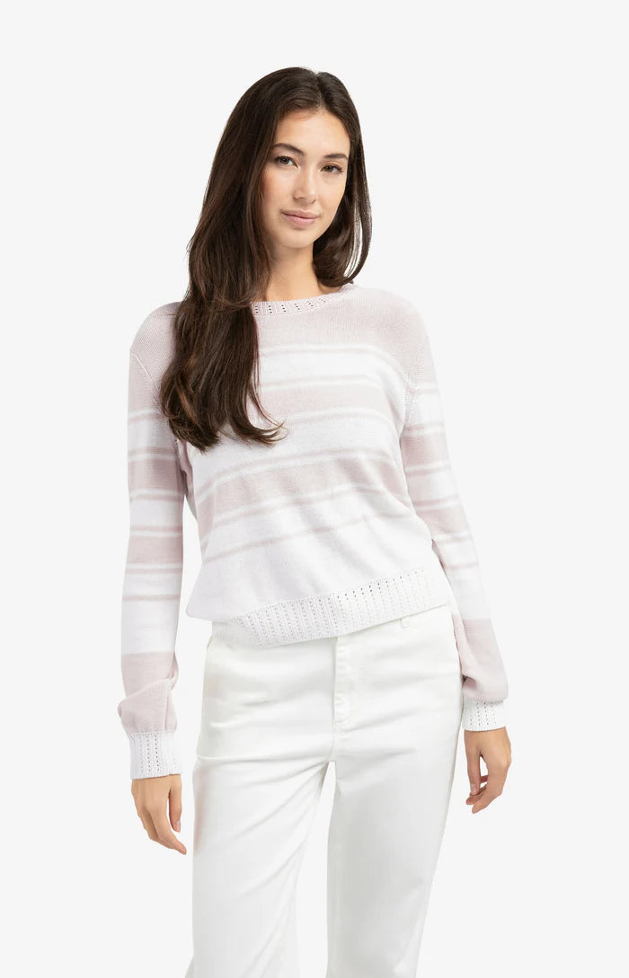 Pull à rayures et manches longues