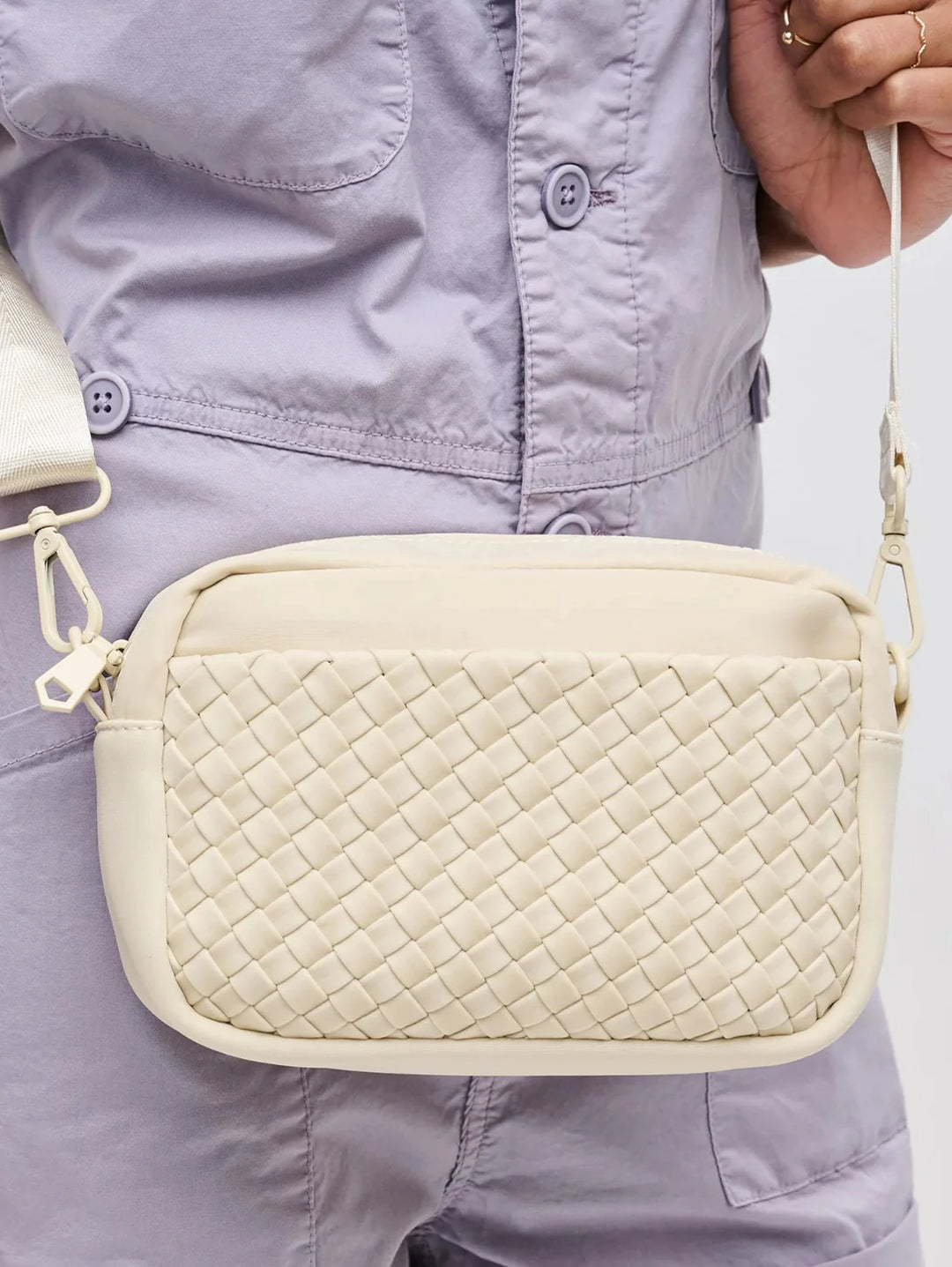 Mini sac bandoulière en néoprène tissé Inspiration