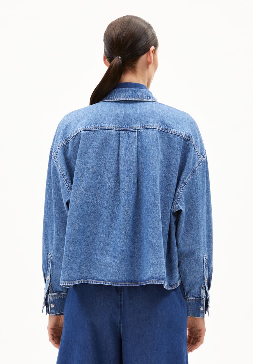 Chemise ample en denim courte Nalaani