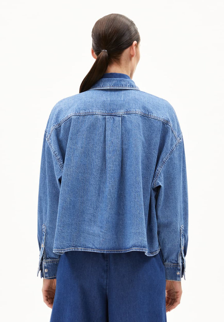 Chemise ample en denim courte Nalaani