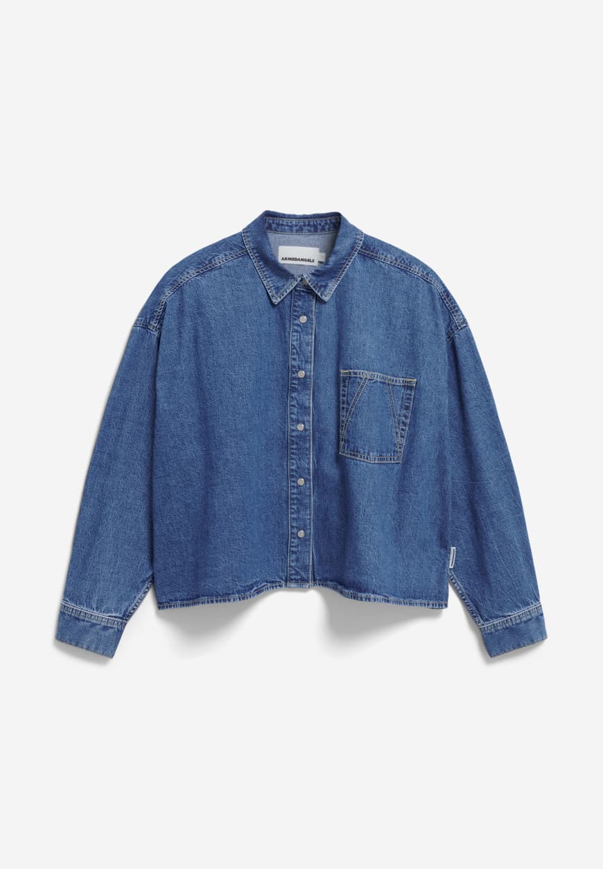 Chemise ample en denim courte Nalaani