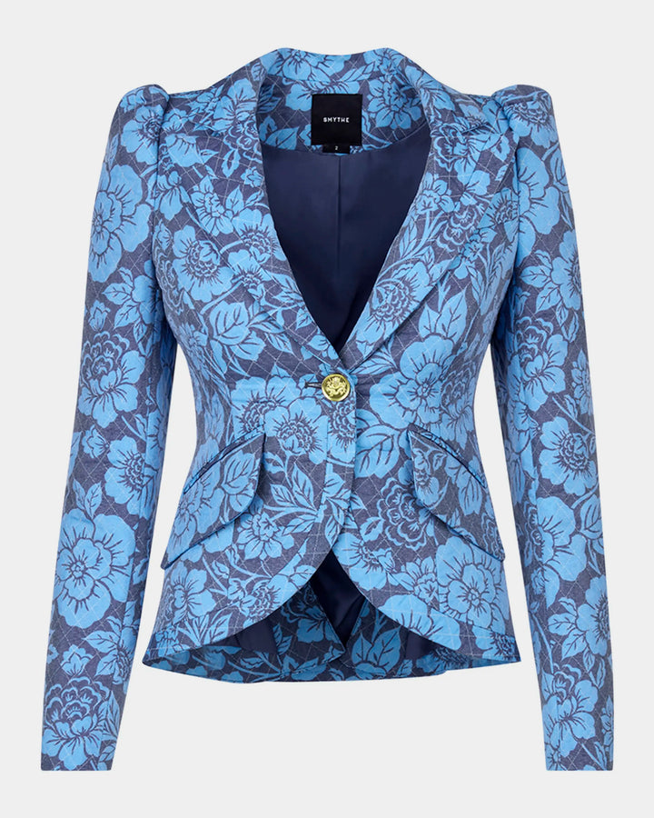 Veston capitonné avec motif floral