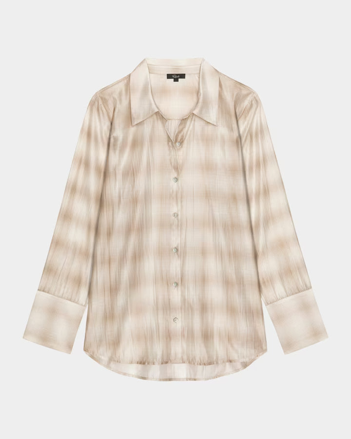 Chemise semi-transparente à carreaux estompés Bishop