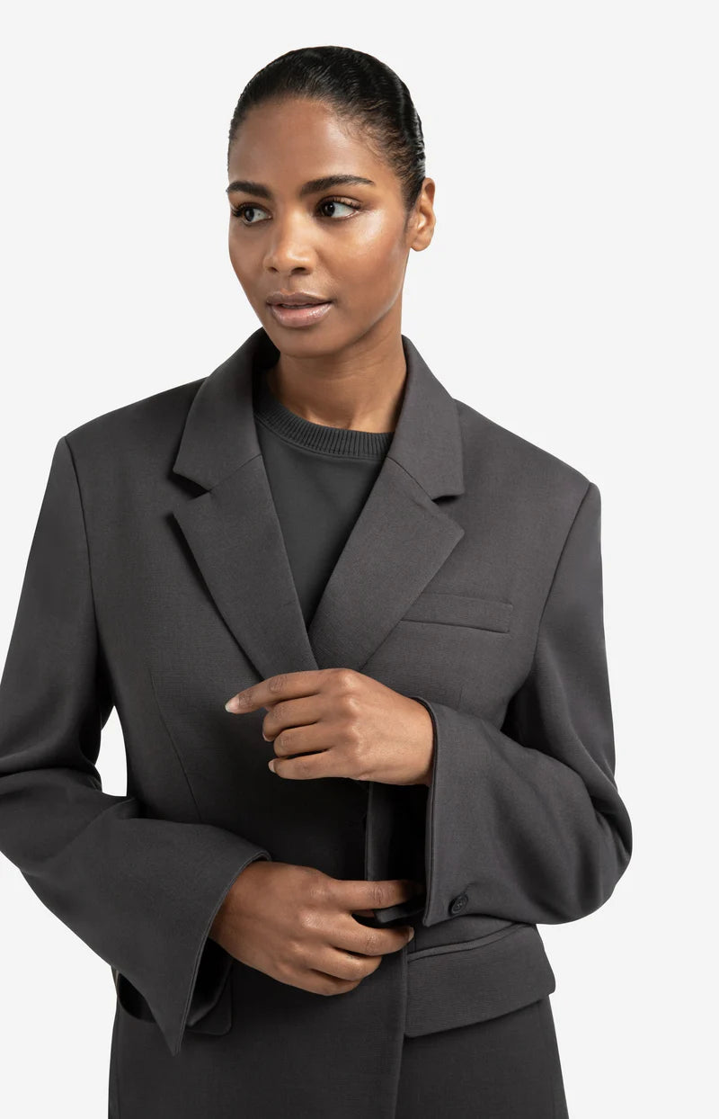 Veston oversize avec bandes décoratives