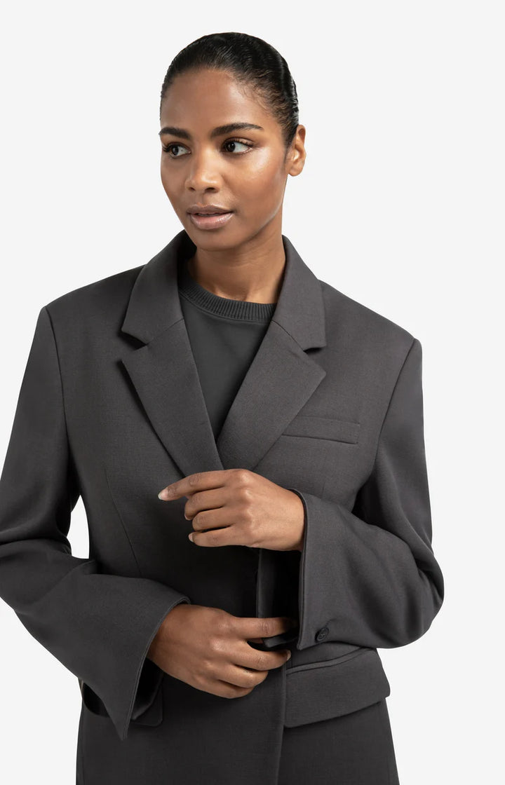 Veston oversize avec bandes décoratives