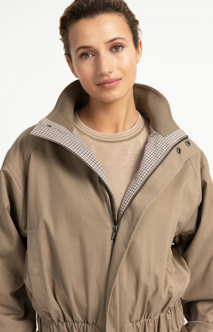 Blouson ample à col montant