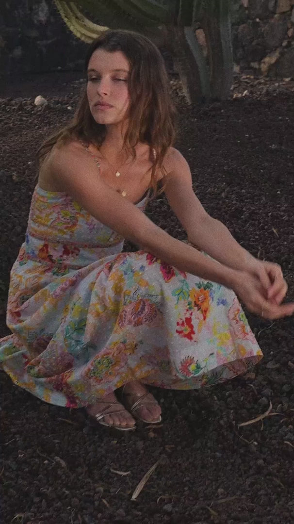 Robe midi style bohème avec imprimé floral