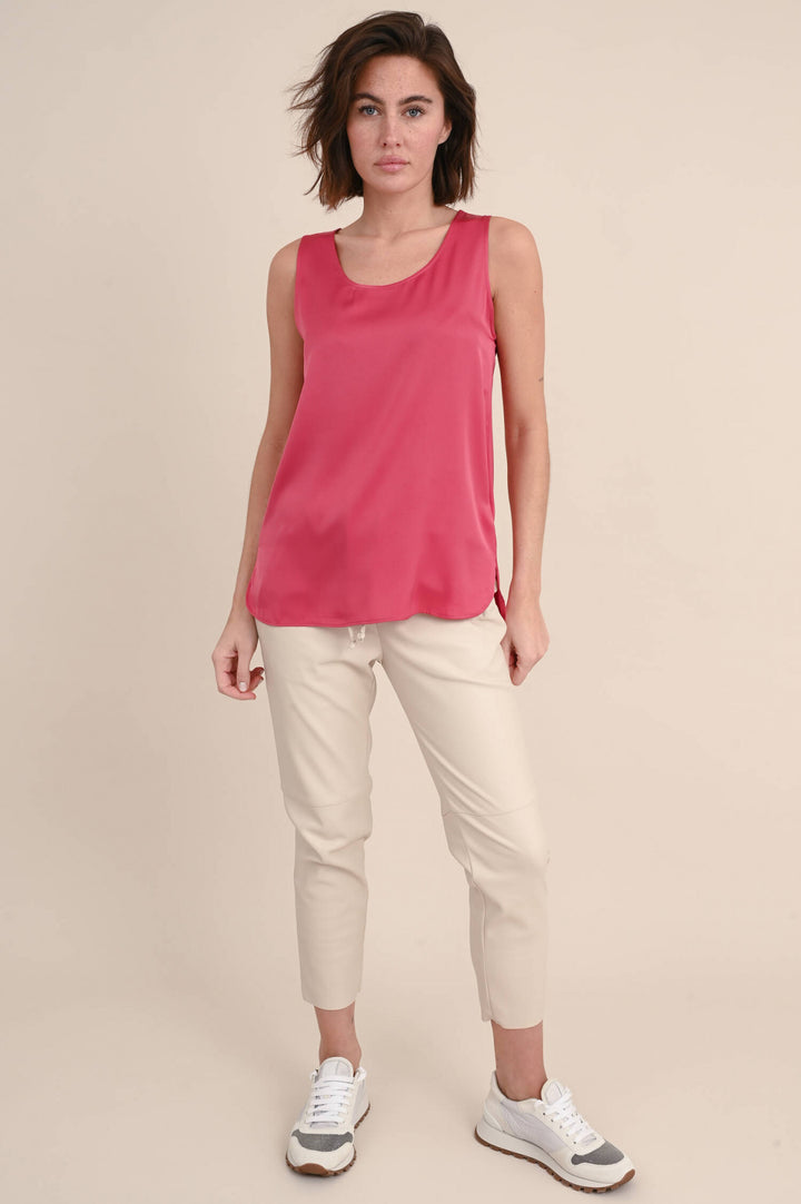 Camisole en soie avec fentes latérales