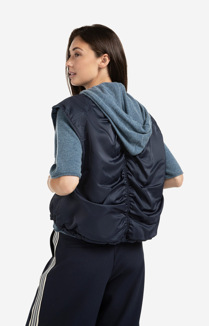 Gilet matelassé réversible avec fermeture éclair