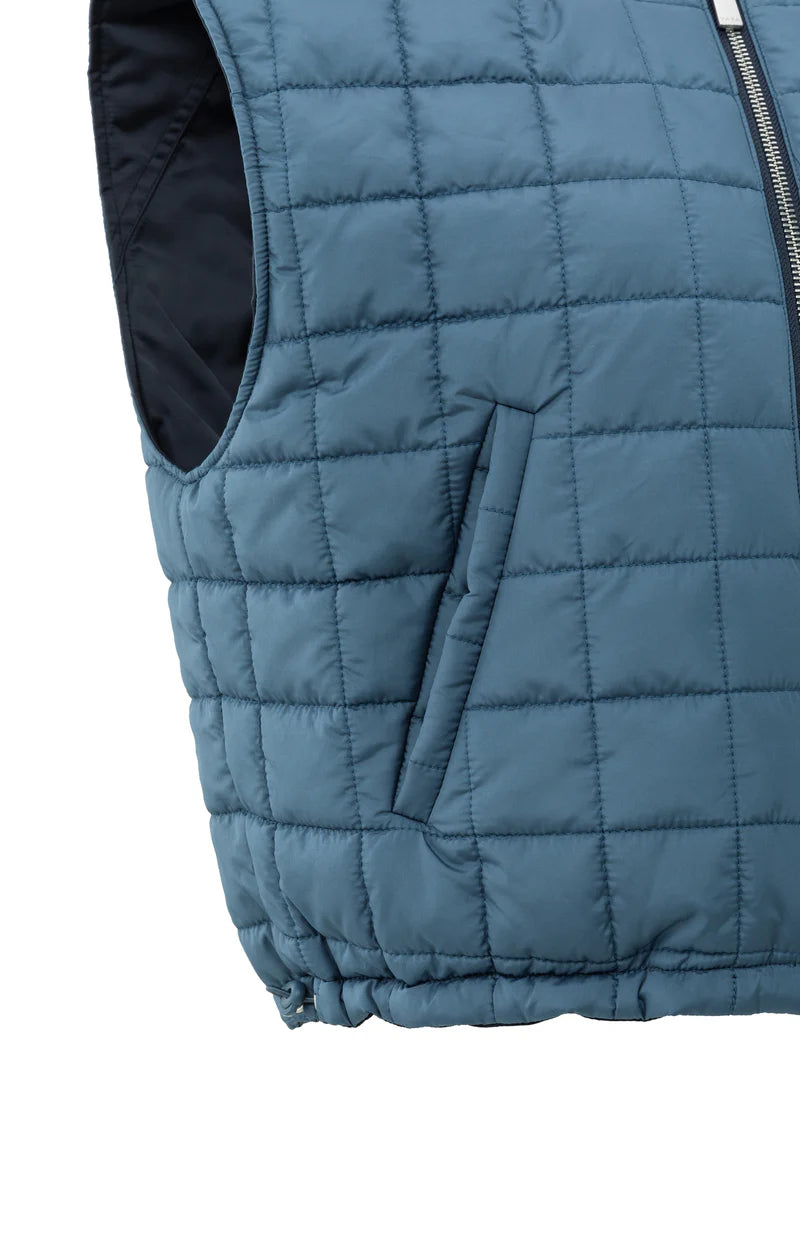 Gilet matelassé réversible avec fermeture éclair