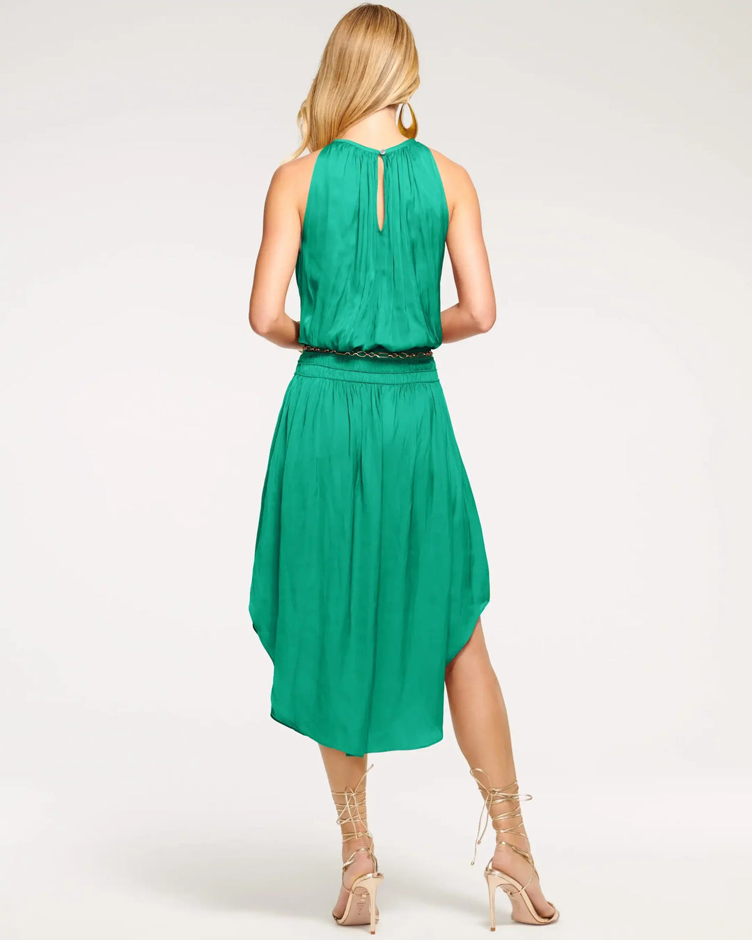 Robe midi avec taille smockée Audrey