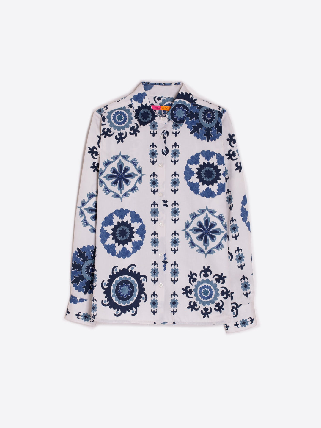 Chemisier en coton avec imprimé rosettes Isa