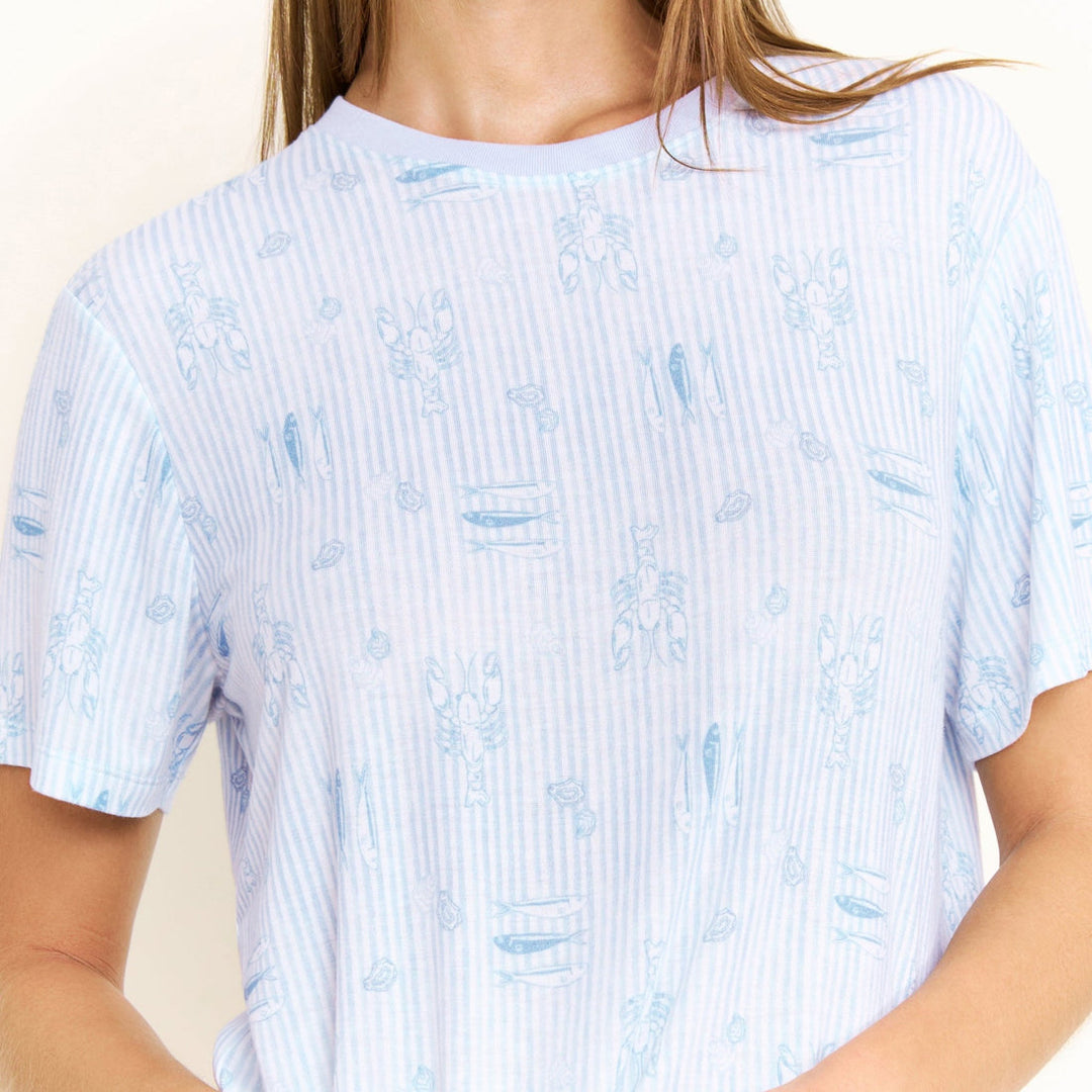 Ensemble pyjama rayé à t-shirt et short