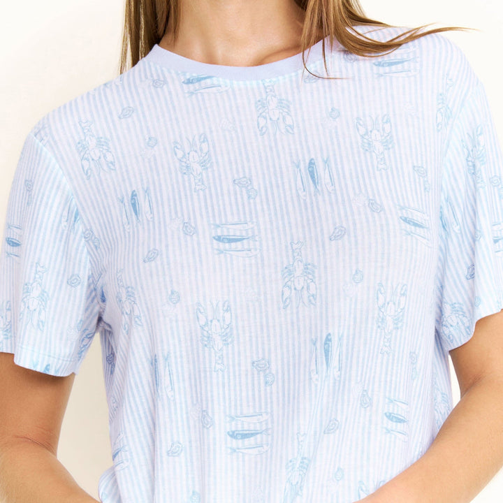 Ensemble pyjama rayé à t-shirt et short