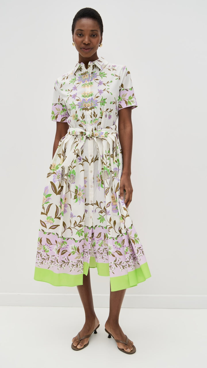 Robe chemise midi avec imprimé floral Naia