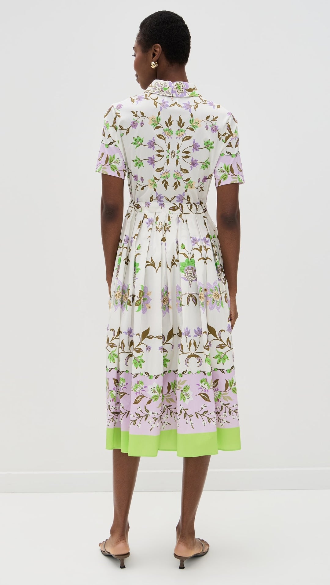 Robe chemise midi avec imprimé floral Naia