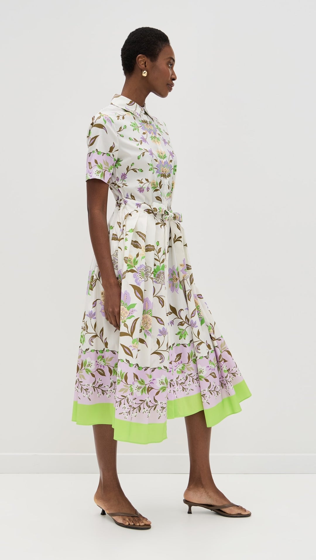 Robe chemise midi avec imprimé floral Naia