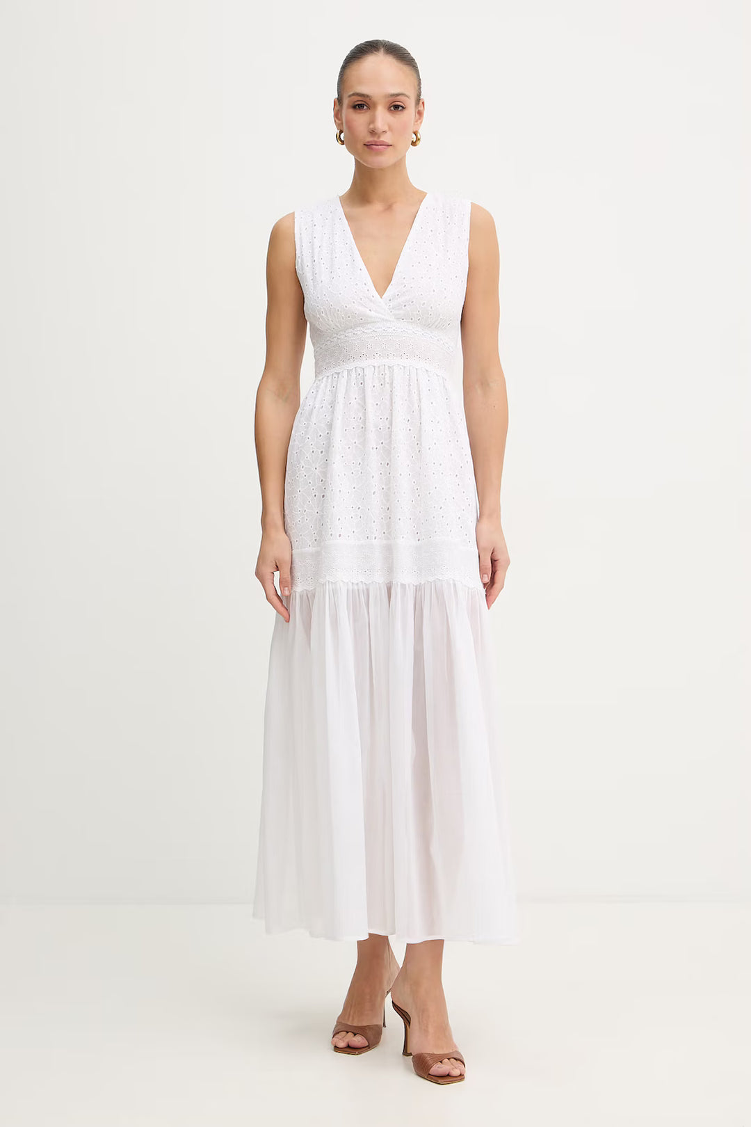 Robe longue à broderies anglaises
