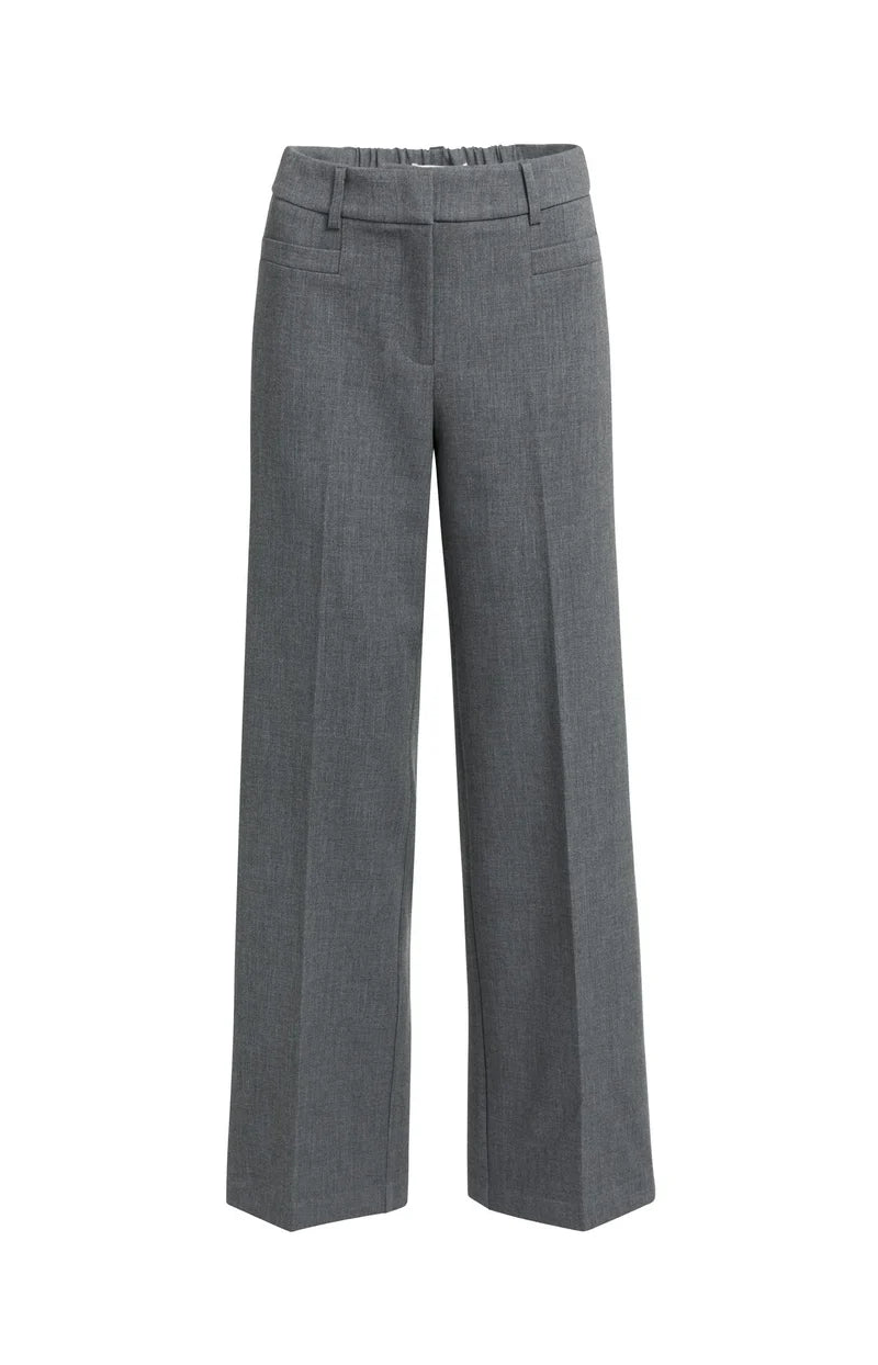 Pantalon droit à taille élastiquée