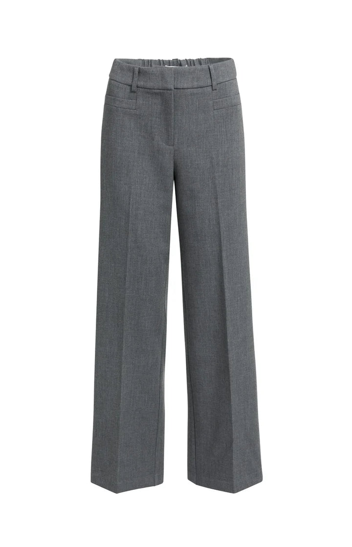 Pantalon droit à taille élastiquée